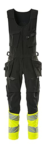 Mascot 19169-711-0917 Accelerate Safe Ultimate Stretch Wasserabweisend Zweifarbig Kombihose, Schwarz/Hi-Vis Gelb, 76C56 Größe von Mascot