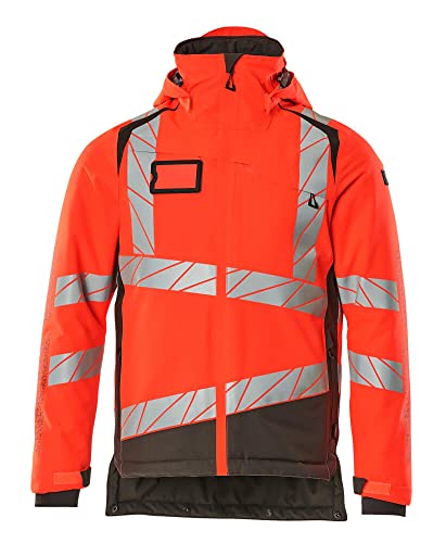 Mascot 19335-231-22218 Accelerate Safe Climascot-Futter Zweifarbig Atmungsaktiv Wind und Wasserdicht Winterjacke, Hi-Vis Rot/Dunkelanthrazit, XL Größe von MASCOT