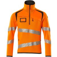 Mascot - Strickpullover mit kurzem Reißverschluss l hi-vis orange/dunkelanthrazit von Mascot