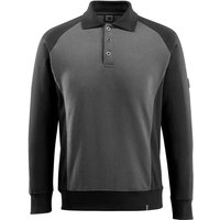 Polo-Sweatshirt magdeburg unique langarm 50610 Gr. s dunkelanthrazit/schwarz - Mascot von Mascot