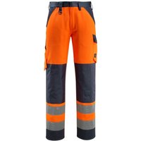 Warnschutzhose Maitland safe light 15979-948-14010 Gr. 50 hi-vis orange/schwarzblau - Mascot von Mascot