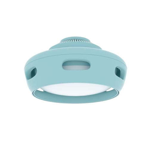 Ceiling Fans Light 15 Inch Bladeless Modern Ceiling Fans with Lights and Remote Timer Stepless Dimming 3 Color Temperatures 6 Speeds for Bedroom Living Room Office (Blue) von Masdio