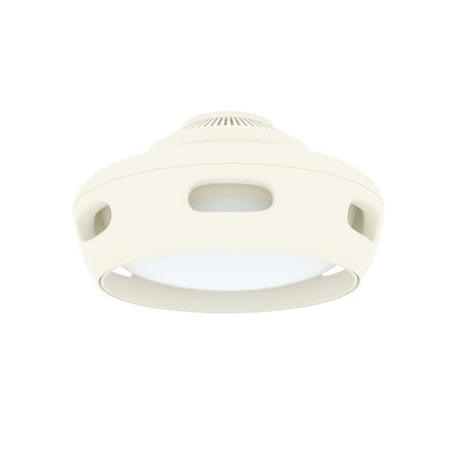 Ceiling Fans Light 15 Inch Bladeless Modern Ceiling Fans with Lights and Remote Timer Stepless Dimming 3 Color Temperatures 6 Speeds for Bedroom Living Room Office (White) von Masdio
