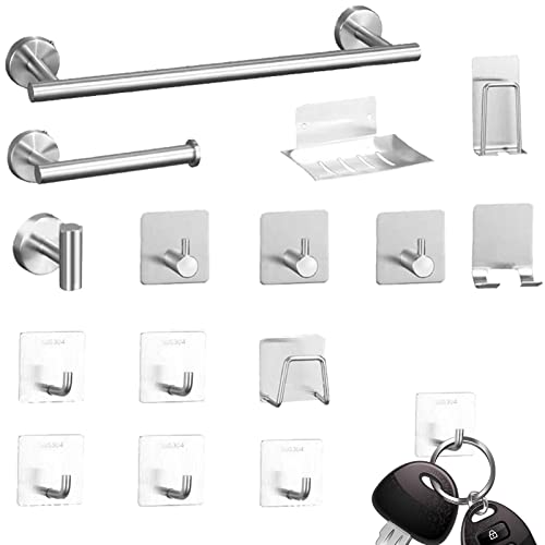 Maseaxi Mattschwarzes Badezimmer-Hardware-Set,Badezimmerzubehör-Set für die Wandmontage - Badezimmer-Hardware-Set aus mattschwarzem Edelstahl, einschließlich Handtuchstangen, Toilettenpapierhaltern von Maseaxi