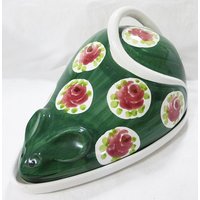 Jahrgang Bellini Maus Fallen Käse Fach Handgemalte Florale Italien Gericht Servieren von MashliDesign