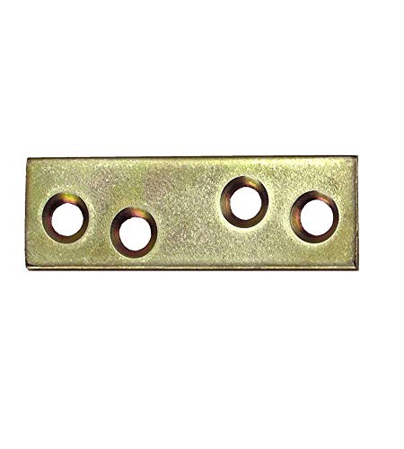Masidef Verzinkte gerade Teller 4-teiliges Set, 100 mm x 15 mm Größe, gelb von Masidef
