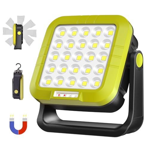 MASMEJOR 30W LED Arbeitsleuchte Akku 1500LM, 5400mAh LED Akku Strahler mit 7 Lichtmodi - IP44 Wasserdichte Tragbare Campinglampe für Stromausfall, Autoreparatur, Garage, Camping, Zelt, Garten MASMEJOR 30W LED Arbeitsleuchte Akku 1500LM, 5400mAh LED Akku Strahler mit 7 Lichtmodi - IP44 Wasserdichte Tragbare Campinglampe für Stromausfall, Autoreparatur, Garage, Camping, Zelt, Garten von Masmejor