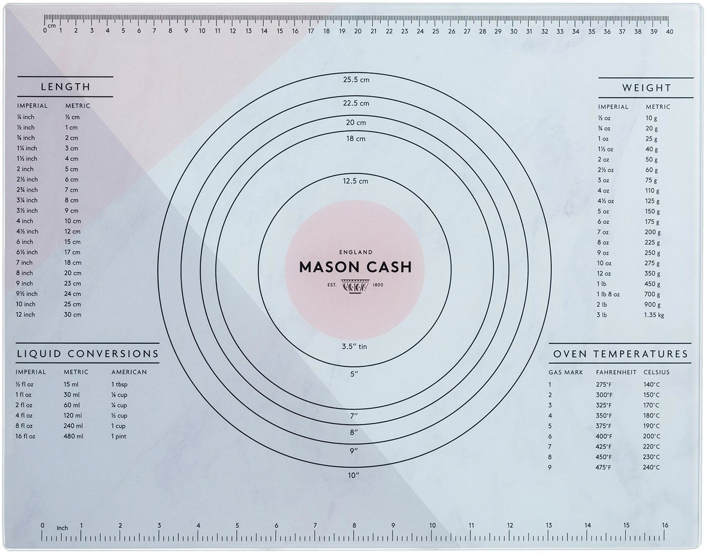 Mason Cash Backmatte, (1-tlg), Glas, mit verschiedenen Masseinheiten von Mason Cash