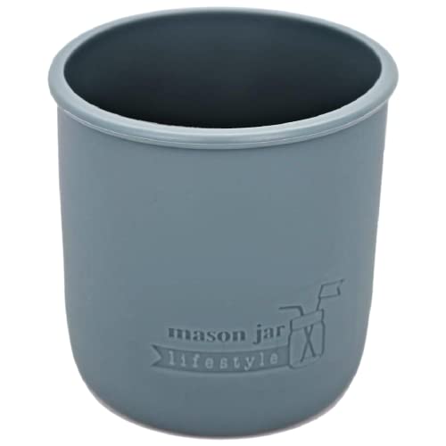 Mason Jar Lifestyle MJL Silikonhülle für Einmachgläser, normale Öffnung, Anthrazit, 2 Stück von Mason Jar Lifestyle