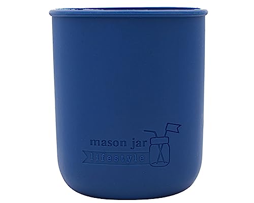 Mason Jar Lifestyle Silikonhüllen, 907 ml, zum Schutz von Ball, Kerr, Einmachgläsern, Dunkelblau, 2 Stück von Mason Jar Lifestyle