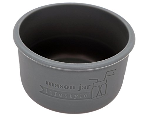Mason Jar Lifestyle Silikonhüllen zum Schutz kleiner Bälle, Kerr, gesteppte Einmachgläser von Mason Jar Lifestyle (Anthrazit, 2 Stück) von Mason Jar Lifestyle