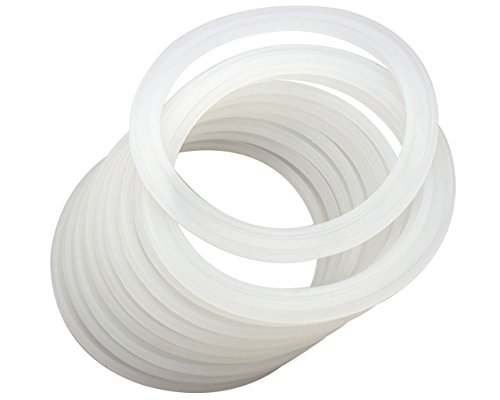 Platinum Silicone Sealing Rings Gaskets for Leak Proof Mason Jar Lids (10 Pack, Wide Mouth) von Mason Jar Lifestyle