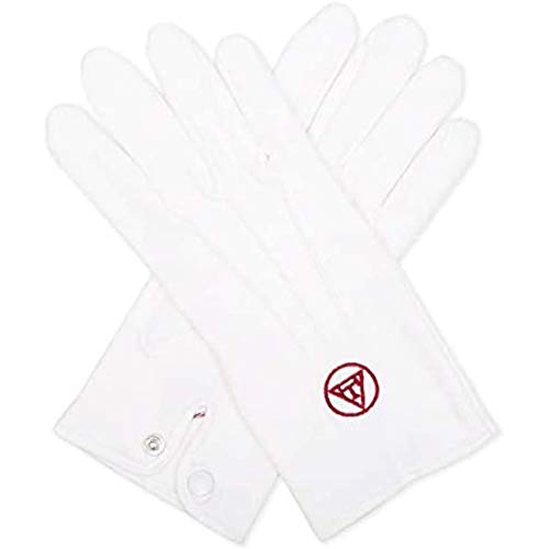 Weiß 100% Baumwolle Royal Arch Handschuhe M von Masonic