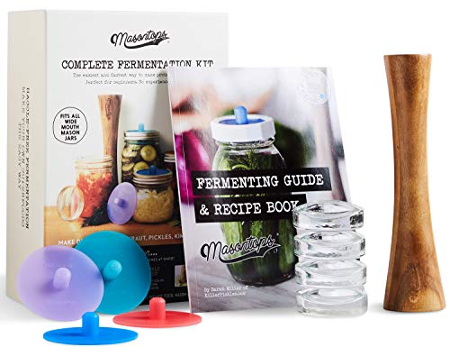 Masontops Komplettes Einmachglas-Fermentierungs-Set – Mit weiter Öffnung - DIY-Zubehör Masontops Komplettes Einmachglas-Fermentierungs-Set – Mit weiter Öffnung - DIY-Zubehör von Masontops