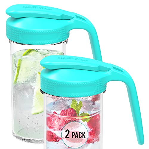 Masontops Multi Pour Top Mason Jar Deckel mit Griff – Breite Öffnung Einmachglas Ausgießer Deckel Ausgießer – Ball Mason Jar Pitcher Deckel mit Griff und Klappverschluss – Glas Mason Jar Pitcher Nicht Masontops Multi Pour Top Mason Jar Deckel mit Griff – Breite Öffnung Einmachglas Ausgießer Deckel Ausgießer – Ball Mason Jar Pitcher Deckel mit Griff und Klappverschluss – Glas Mason Jar Pitcher Nicht von Masontops