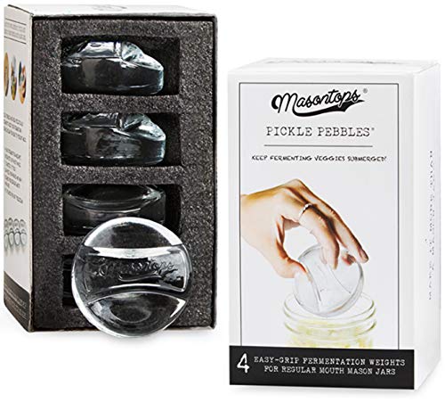 Masontops Pickle Pebble Pesi di Vetro Infinity per la Fermentazione - Set di Pesi per la Fermentazione - Bocca Normale Fermentazione in Barattoli Mason Masontops Pickle Pebble Pesi di Vetro Infinity per la Fermentazione - Set di Pesi per la Fermentazione - Bocca Normale Fermentazione in Barattoli Mason von Masontops