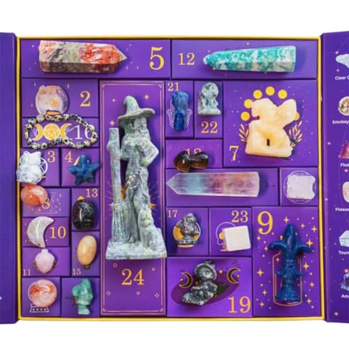 Masoog Halloween Countdown 2026-24 Tage Kristall Adventskalender | Halloween Resin Wichtel Figur Für Innen Außen Garten Schlafzimmer Masoog Halloween Countdown 2026-24 Tage Kristall Adventskalender | Halloween Resin Wichtel Figur Für Innen Außen Garten Schlafzimmer von Masoog