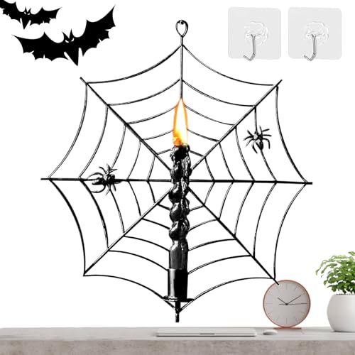 Masoog Halloween Kerzenhalter,Spinnennetz Design - Gotischer Ständer Deko Für Flur Fest Party Zuhause Innenbereich Schlafzimmer Masoog Halloween Kerzenhalter,Spinnennetz Design - Gotischer Ständer Deko Für Flur Fest Party Zuhause Innenbereich Schlafzimmer von Masoog