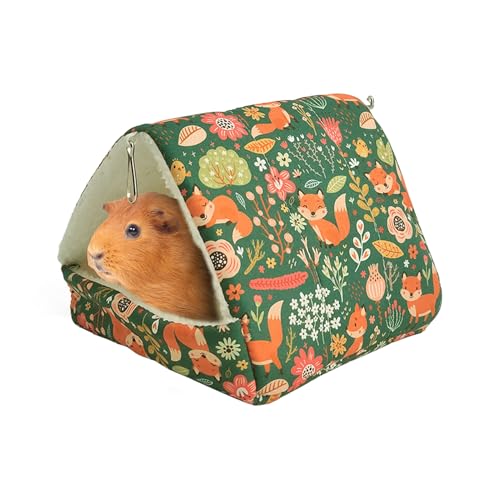 Masoog Kleintierhauskäfig, Hasenbett, Tierhausnest, Warmes Schlafhaus für kleine Haustiere, Hamsterzubehör, multifunktionaler, gemütlicher Unterschlupf für kleine Haustiere von Masoog