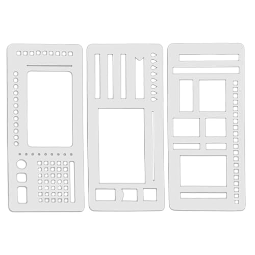 Masoog Schablonen, Handgefertigte Flexible Schablone Für Rekordpunkte Im Journaling, Transparente Lineal Journaling Zubehör Für Erwachsene Büro Schule Studierende Scrapbooking von Masoog