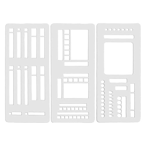 Masoog Schablonen, Handgefertigte Flexible Schablone Für Rekordpunkte Im Journaling, Transparente Lineal Journaling Zubehör Für Erwachsene Büro Schule Studierende Scrapbooking Masoog Schablonen, Handgefertigte Flexible Schablone Für Rekordpunkte Im Journaling, Transparente Lineal Journaling Zubehör Für Erwachsene Büro Schule Studierende Scrapbooking von Masoog