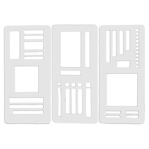 Masoog Schablonen, Handgefertigte Flexible Schablone Für Rekordpunkte Im Journaling, Transparente Lineal Journaling Zubehör Für Erwachsene Büro Schule Studierende Scrapbooking von Masoog