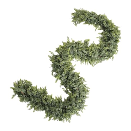 Masoog Weihnachts Zypressen Girlande | Künstliche Grünpflanzen Deko Für Zuhause,Wiederverwendbarer Weihnachtsschmuck Für Kamin Innen- Und Außenbereich Geländer Tür Wand von Masoog