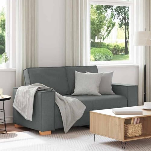 Massbinet 2-Sitzer Sofa Dunkelgrau 120 cm Stoff Couch mit Breite Armlehnen für Schlafzimmer Spielzimmer Massbinet 2-Sitzer Sofa Dunkelgrau 120 cm Stoff Couch mit Breite Armlehnen für Schlafzimmer Spielzimmer von Massbinet