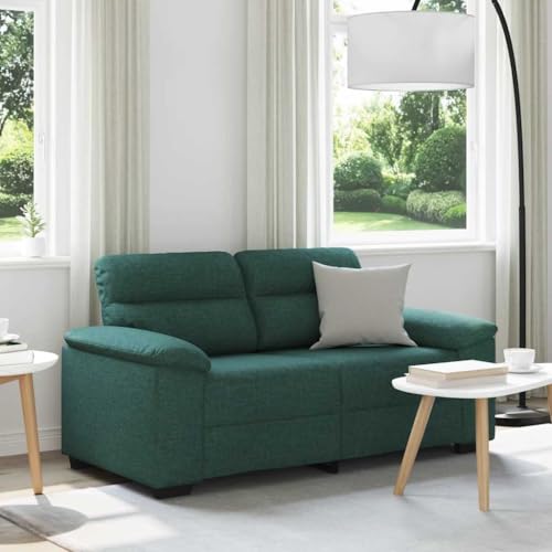 Massbinet 2-Sitzer-Sofa Dunkelgrün 120 cm Stoff Sofas mit Rahmen aus Holz und Metall von Massbinet