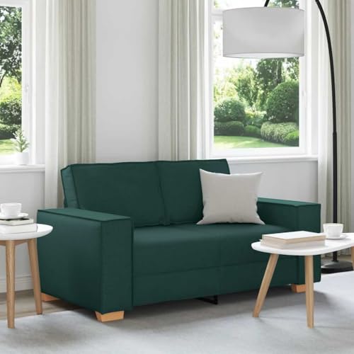 Massbinet 2-Sitzer Sofa Dunkelgrün 120 cm Stoff Sofas mit Schlaffunktion Kleine Schlafcouch für Schlafzimmer von Massbinet