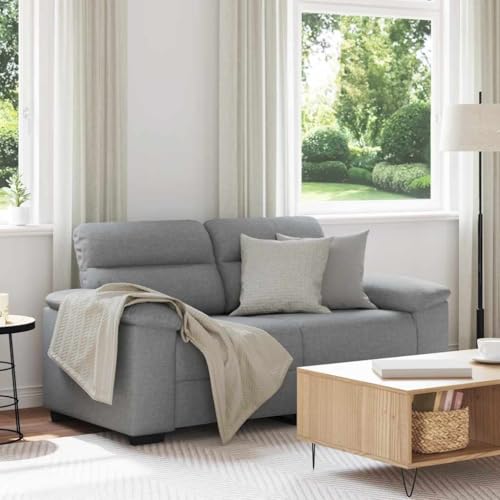 Massbinet 2-Sitzer-Sofa Hellgrau 120 cm Stoff Moderne Getuftete Mini-Sofas von Massbinet