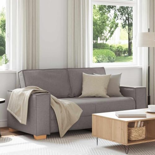 Massbinet 2-Sitzer Sofa Taupe 140 cm Stoff Polstersofa mit Abnehmbare Kissen und Rückenlehnen Massbinet 2-Sitzer Sofa Taupe 140 cm Stoff Polstersofa mit Abnehmbare Kissen und Rückenlehnen von Massbinet