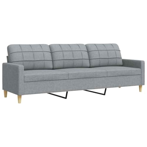 Massbinet 3-Sitzer-Sofa Bodensofa Bed mit Pillow Back Support Armrest Schlafsofa Klappbar Compressed Sofas in Box für Wohnzimmer Schlafzimmer Hellgrau 210 cm von Massbinet