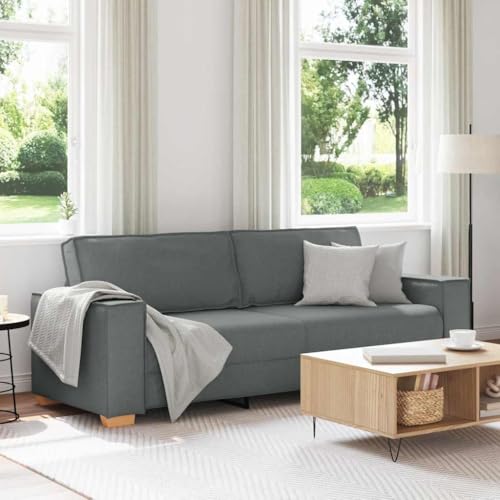 Massbinet 3-Sitzer-Sofa Dunkelgrau 180 cm Stoff Polstersofa mit Abnehmbare Kissen und Rückenlehnen Massbinet 3-Sitzer-Sofa Dunkelgrau 180 cm Stoff Polstersofa mit Abnehmbare Kissen und Rückenlehnen von Massbinet