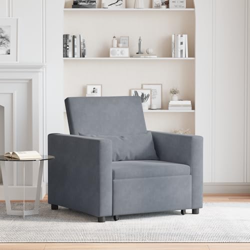 Massbinet 3-in-1 Schlafsofa Dunkelgrau Samt Relaxsessel Fernsehsessel Ruhesessel Massbinet 3-in-1 Schlafsofa Dunkelgrau Samt Relaxsessel Fernsehsessel Ruhesessel von Massbinet