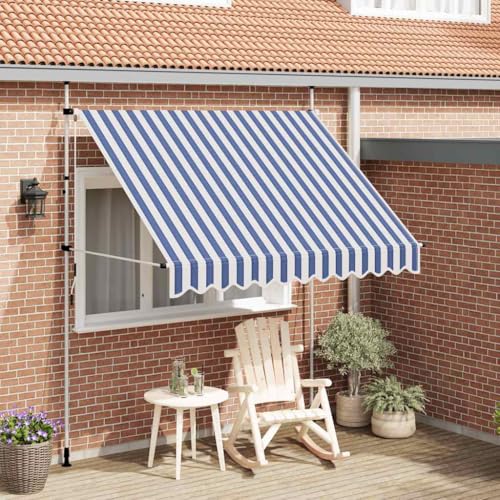 Massbinet Balkonmarkise ohne Bohren Markise UV-beständig Höhenverstellbar & Wasserabweisend Sonnenschutz für Balkon Terrasse Garten Terrassenüberdachung 250 cm Blau/Weiß Gestreift Massbinet Balkonmarkise ohne Bohren Markise UV-beständig Höhenverstellbar & Wasserabweisend Sonnenschutz für Balkon Terrasse Garten Terrassenüberdachung 250 cm Blau/Weiß Gestreift von Massbinet