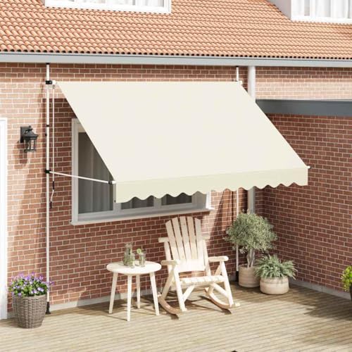 Massbinet Balkonmarkise ohne Bohren Markise UV-beständig Höhenverstellbar & Wasserabweisend Sonnenschutz für Balkon Terrasse Garten Terrassenüberdachung 300 cm Cremeweiß Massbinet Balkonmarkise ohne Bohren Markise UV-beständig Höhenverstellbar & Wasserabweisend Sonnenschutz für Balkon Terrasse Garten Terrassenüberdachung 300 cm Cremeweiß von Massbinet