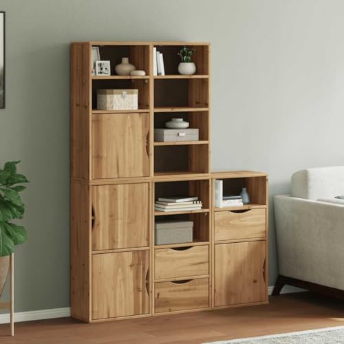 Massbinet Beistellschränke 5 STK. ODDA 40x24x79 cm Massivholz Kiefer Buffetkommode Schrank Wohnzimmerschrank Massbinet Beistellschränke 5 STK. ODDA 40x24x79 cm Massivholz Kiefer Buffetkommode Schrank Wohnzimmerschrank von Massbinet