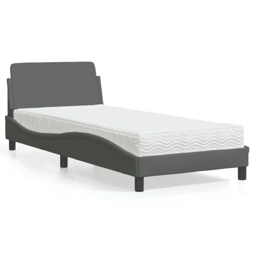 Massbinet Bett mit Holz Lattenrost Bettgestell Holz-Bettgestell mit Matratze & Stauraum Jugendbett Doppelbett Dover Dunkelgrau 80x200 cm Stoff Massbinet Bett mit Holz Lattenrost Bettgestell Holz-Bettgestell mit Matratze & Stauraum Jugendbett Doppelbett Dover Dunkelgrau 80x200 cm Stoff von Massbinet