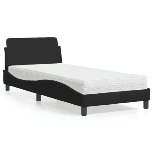 Massbinet Bett mit Holz Lattenrost Bettgestell Holz-Bettgestell mit Matratze & Stauraum Jugendbett Doppelbett Dover Schwarz 80x200 cm Stoff Massbinet Bett mit Holz Lattenrost Bettgestell Holz-Bettgestell mit Matratze & Stauraum Jugendbett Doppelbett Dover Schwarz 80x200 cm Stoff von Massbinet
