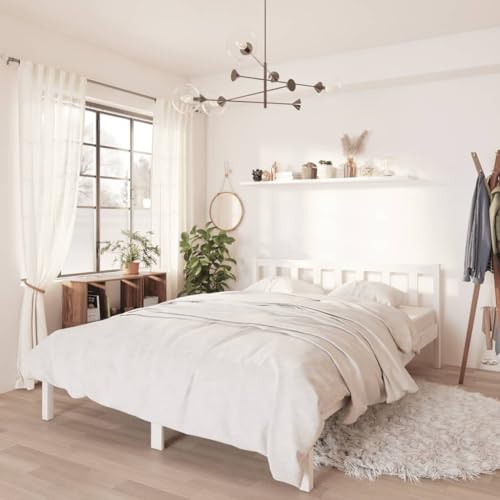 Massbinet Bett mit Lattenrost Bettgestell Massivholzbett Weiß 120x200 cm Massbinet Bett mit Lattenrost Bettgestell Massivholzbett Weiß 120x200 cm von Massbinet