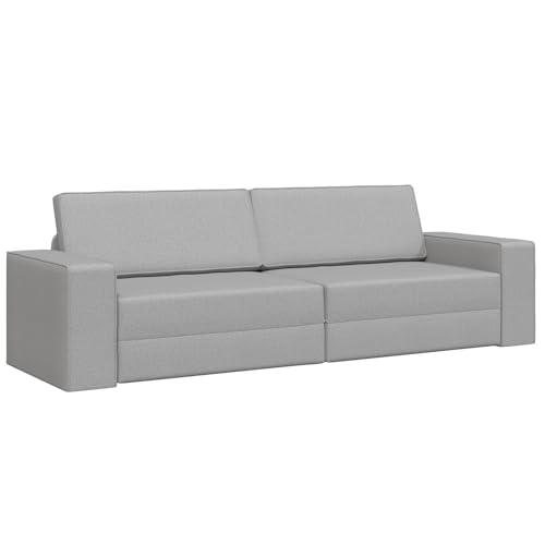 Massbinet Boden-Schlafsofa 2-in-1 Wolkengrau 245x150x60.5 cm Stoff Multifunktionssofa Universalsofa mit weichen Armlehnen Modernes Jugendsofa mit Schlaffunktion Massbinet Boden-Schlafsofa 2-in-1 Wolkengrau 245x150x60.5 cm Stoff Multifunktionssofa Universalsofa mit weichen Armlehnen Modernes Jugendsofa mit Schlaffunktion von Massbinet