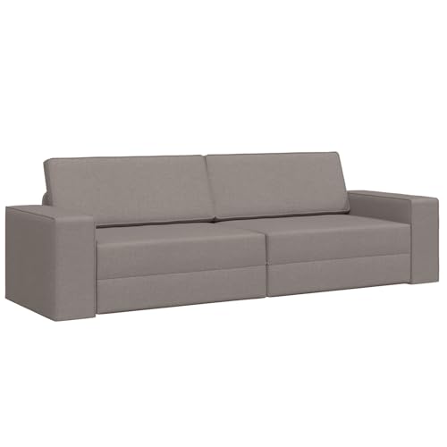 Massbinet Boden Sofa Bett 2-in-1 Taupe 245x150x60.5 cm Stoff Multifunktionssofa Universalsofa mit weichen Armlehnen Modernes Jugendsofa mit Schlaffunktion Massbinet Boden Sofa Bett 2-in-1 Taupe 245x150x60.5 cm Stoff Multifunktionssofa Universalsofa mit weichen Armlehnen Modernes Jugendsofa mit Schlaffunktion von Massbinet