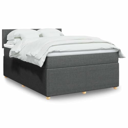 Massbinet Boxspringbett Dunkelgrau 140x200 cm Stoff Doppelbettgestell Bettgestell mit Matratze Holzklbett Ladestation Verstellbares Gepolstertes Kopfteil Massbinet Boxspringbett Dunkelgrau 140x200 cm Stoff Doppelbettgestell Bettgestell mit Matratze Holzklbett Ladestation Verstellbares Gepolstertes Kopfteil von Massbinet