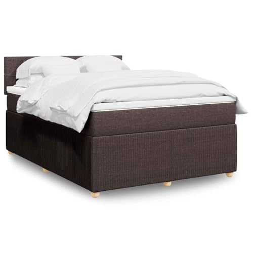 Massbinet Boxspringbett mit Matratze Dunkelbraun 140x200 cm Stoff Doppelbettgestell Bettgestell mit Matratze Holzklbett Ladestation Verstellbares Gepolstertes Kopfteil Massbinet Boxspringbett mit Matratze Dunkelbraun 140x200 cm Stoff Doppelbettgestell Bettgestell mit Matratze Holzklbett Ladestation Verstellbares Gepolstertes Kopfteil von Massbinet