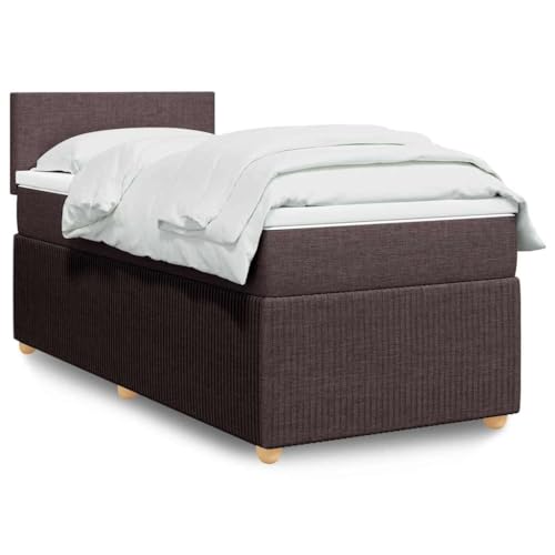 Massbinet Boxspringbett mit Matratze Dunkelbraun 80x200 cm Stoff Doppelbettgestell Bettgestell mit Matratze Holzklbett Ladestation Verstellbares Gepolstertes Kopfteil Massbinet Boxspringbett mit Matratze Dunkelbraun 80x200 cm Stoff Doppelbettgestell Bettgestell mit Matratze Holzklbett Ladestation Verstellbares Gepolstertes Kopfteil von Massbinet