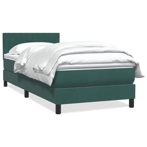 Massbinet Boxspringbett mit Matratze Dunkelgrün 100x210 cm Samt Hochwertige Matratzen Matratzen mit Sprungfedern Massbinet Boxspringbett mit Matratze Dunkelgrün 100x210 cm Samt Hochwertige Matratzen Matratzen mit Sprungfedern von Massbinet