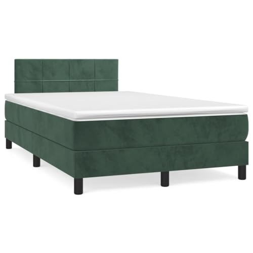 Massbinet Boxspringbett mit Matratze Dunkelgrün 120x190 cm Samt Hochwertige Matratzen Matratzen mit Sprungfedern Massbinet Boxspringbett mit Matratze Dunkelgrün 120x190 cm Samt Hochwertige Matratzen Matratzen mit Sprungfedern von Massbinet
