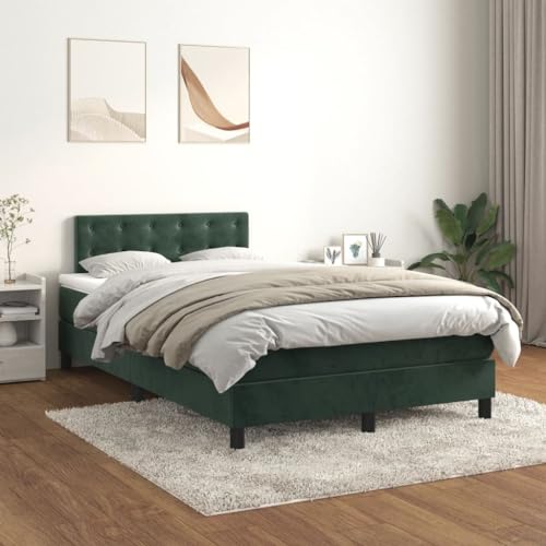 Massbinet Boxspringbett mit Matratze Dunkelgrün 120x200 cm Samt Hochwertige Matratzen Matratzen mit Sprungfedern Massbinet Boxspringbett mit Matratze Dunkelgrün 120x200 cm Samt Hochwertige Matratzen Matratzen mit Sprungfedern von Massbinet