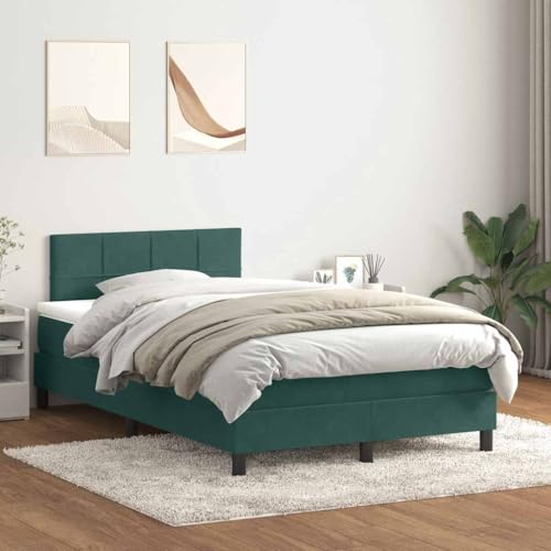 Massbinet Boxspringbett mit Matratze Dunkelgrün 120x210 cm Samt Hochwertige Matratzen Matratzen mit Sprungfedern Massbinet Boxspringbett mit Matratze Dunkelgrün 120x210 cm Samt Hochwertige Matratzen Matratzen mit Sprungfedern von Massbinet